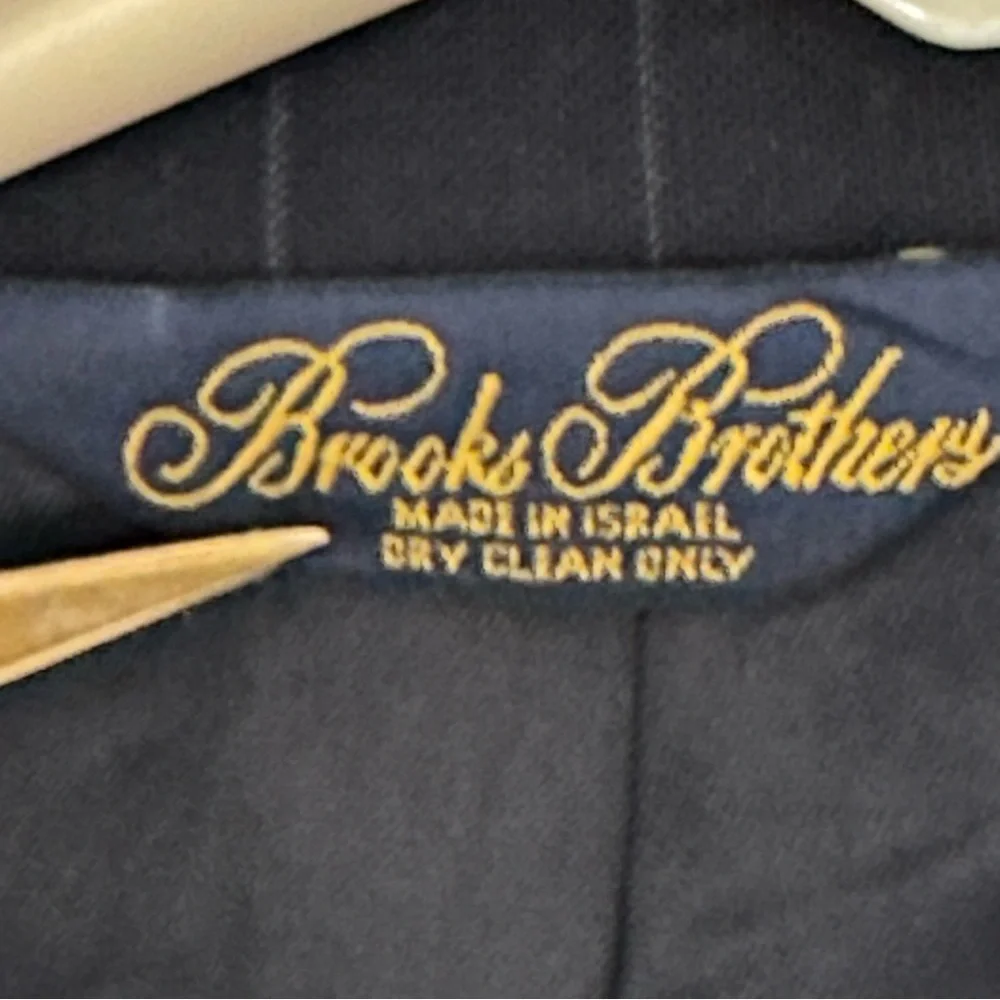 Brooks Brothers Brooksease Wool Pinstripe Suit Jacket 48R